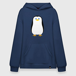 Толстовка-худи оверсайз Красивый пингвин, цвет: тёмно-синий