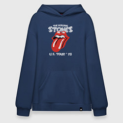Толстовка-худи оверсайз The Rolling Stones 78, цвет: тёмно-синий