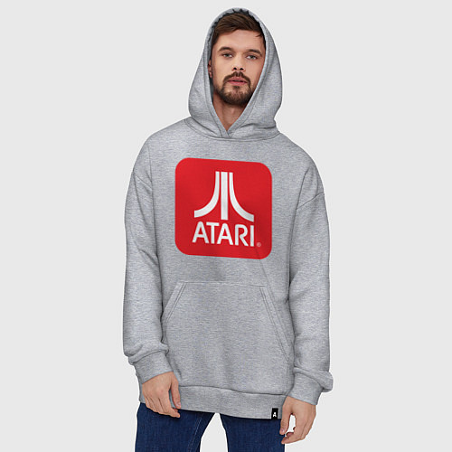 Худи оверсайз Atari logo / Меланж – фото 4