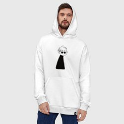 Толстовка-худи оверсайз Сатору Годжо Манга, цвет: белый — фото 2