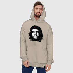 Толстовка-худи оверсайз Ernesto Che Guevara, цвет: миндальный — фото 2