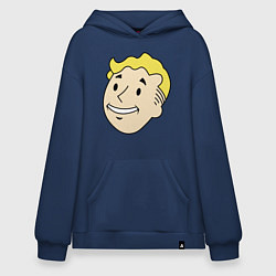 Толстовка-худи оверсайз Vault boy head, цвет: тёмно-синий