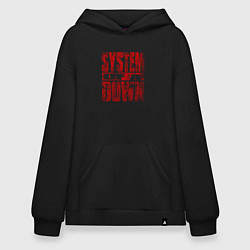 Толстовка-худи оверсайз System of a Down ретро стиль, цвет: черный