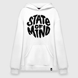 Толстовка-худи оверсайз DNB состояние души, цвет: белый