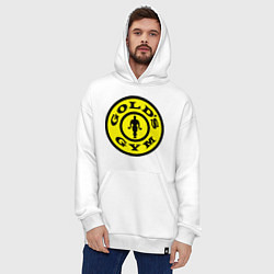Толстовка-худи оверсайз Golds GYM, цвет: белый — фото 2