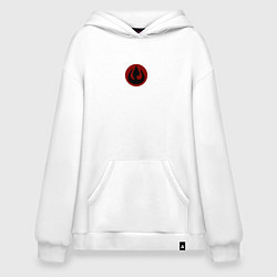 Толстовка-худи оверсайз Герб народа огня, цвет: белый