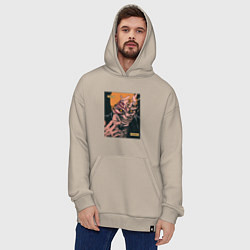 Толстовка-худи оверсайз Bleach Nobody, цвет: миндальный — фото 2