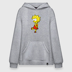 Толстовка-худи оверсайз Красивая Лиза, цвет: меланж