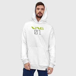 Толстовка-худи оверсайз VAG Evangelion style, цвет: белый — фото 2