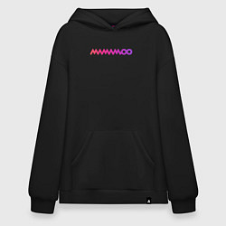 Толстовка-худи оверсайз Mamamoo gradient logo, цвет: черный