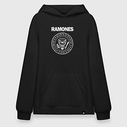 Толстовка-худи оверсайз Ramones Blitzkrieg Bop, цвет: черный