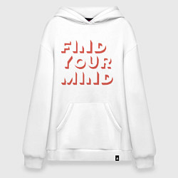 Толстовка-худи оверсайз Find Your Mind, цвет: белый