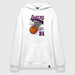 Толстовка-худи оверсайз LA Lakers Kobe, цвет: белый