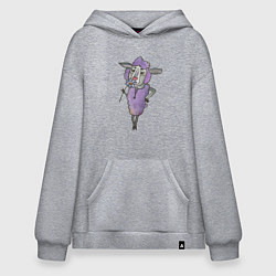 Худи оверсайз Фиолетовая овечка с цветком