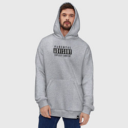 Толстовка-худи оверсайз Parental advisory, цвет: меланж — фото 2