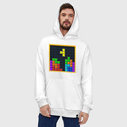 Толстовка-худи оверсайз Tetris, цвет: белый — фото 2