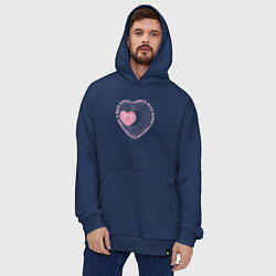 Толстовка-худи оверсайз Everythings nice, цвет: тёмно-синий — фото 2