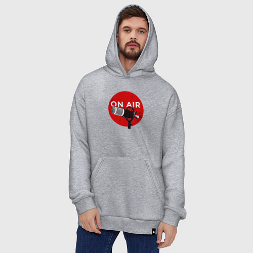 Худи оверсайз В эфире / Меланж – фото 4