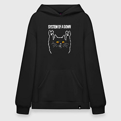 Худи оверсайз System of a Down rock cat