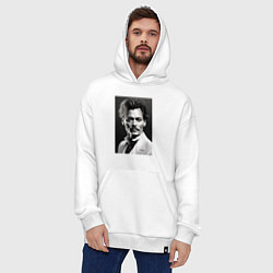 Толстовка-худи оверсайз Д Депп, цвет: белый — фото 2