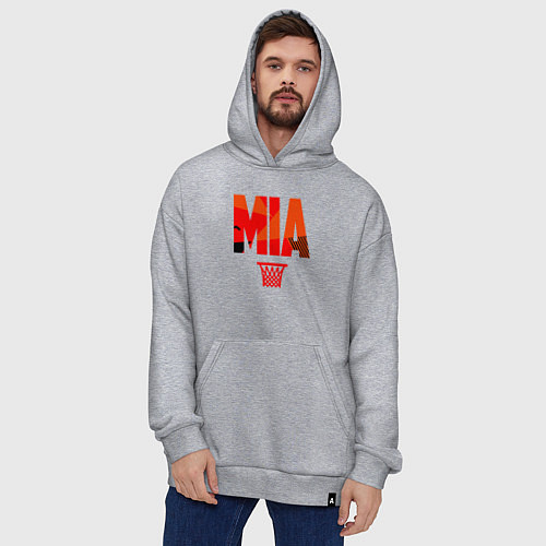 Худи оверсайз Miami bucket / Меланж – фото 4