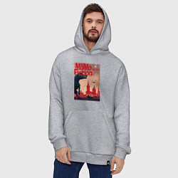 Толстовка-худи оверсайз MoMo - динозавр в Москве, цвет: меланж — фото 2