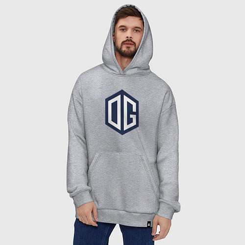 Худи оверсайз OG logo / Меланж – фото 4
