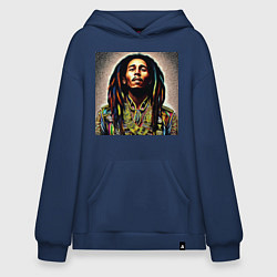 Худи оверсайз Боб Марли в кислотном мундире