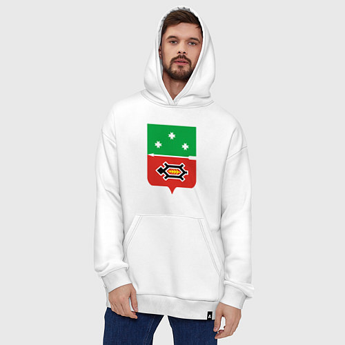 Худи оверсайз Игринский район / Белый – фото 4