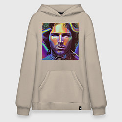 Худи оверсайз Jim Morrison neon portrait art