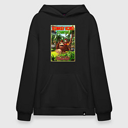 Толстовка-худи оверсайз Nintendo - donkey kong, цвет: черный