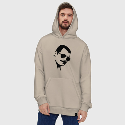 Худи оверсайз Queen head / Миндальный – фото 4