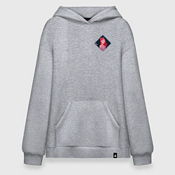 Толстовка-худи оверсайз Арт Розе из BlackPink - мини, цвет: меланж