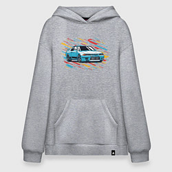 Толстовка-худи оверсайз Nissan Skyline R32 GTR, цвет: меланж