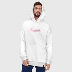 Толстовка-худи оверсайз Black pink - logotype - South Korea, цвет: белый — фото 2