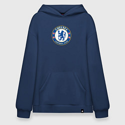 Толстовка-худи оверсайз Chelsea fc sport, цвет: тёмно-синий