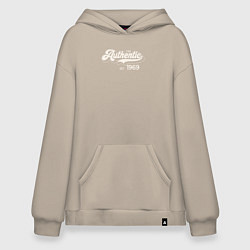 Толстовка-худи оверсайз Authentic 1969, цвет: миндальный