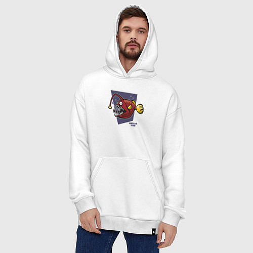 Худи оверсайз Морской чёрт / Белый – фото 4