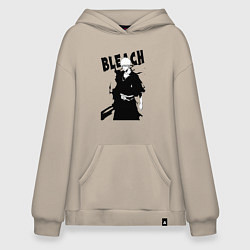 Толстовка-худи оверсайз Блич ичиго куросаки из манги, цвет: миндальный