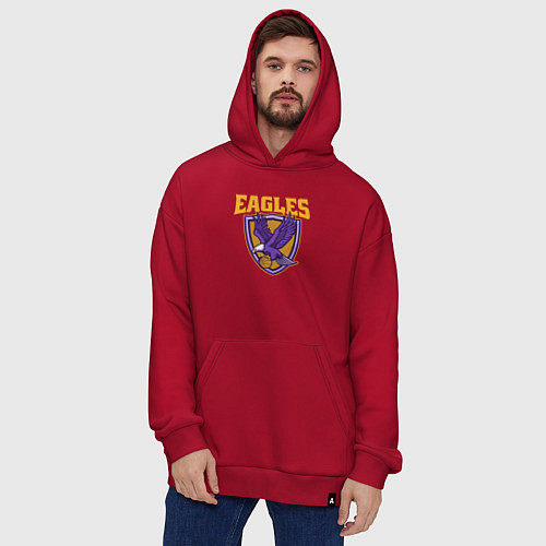 Худи оверсайз Eagles basketball / Красный – фото 4