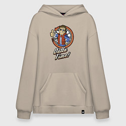 Толстовка-худи оверсайз Vault future, цвет: миндальный