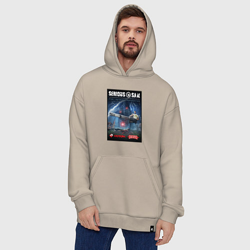 Худи оверсайз Serious Sam 1 - second encounter / Миндальный – фото 4