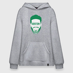 Толстовка-худи оверсайз Boston Tatum, цвет: меланж