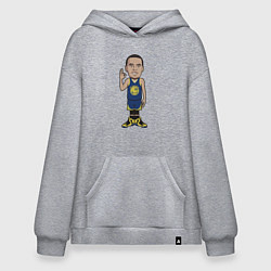 Толстовка-худи оверсайз Стефен Карри, цвет: меланж