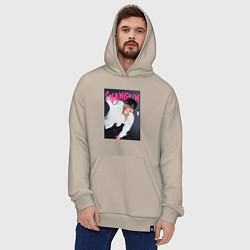 Толстовка-худи оверсайз Changbin Rock Star Stray Kids, цвет: миндальный — фото 2