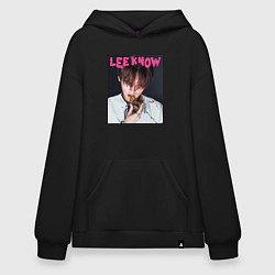 Толстовка-худи оверсайз Lee Know Rock Star Stray Kids, цвет: черный
