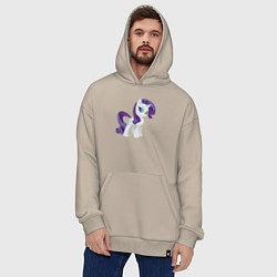 Толстовка-худи оверсайз Рарити из My Little Pony в кино, цвет: миндальный — фото 2