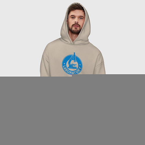 Худи оверсайз Laboratory / Миндальный – фото 4