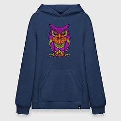 Толстовка-худи оверсайз Purple owl, цвет: тёмно-синий