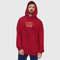 Толстовка-худи оверсайз Audi fire, цвет: красный — фото 2